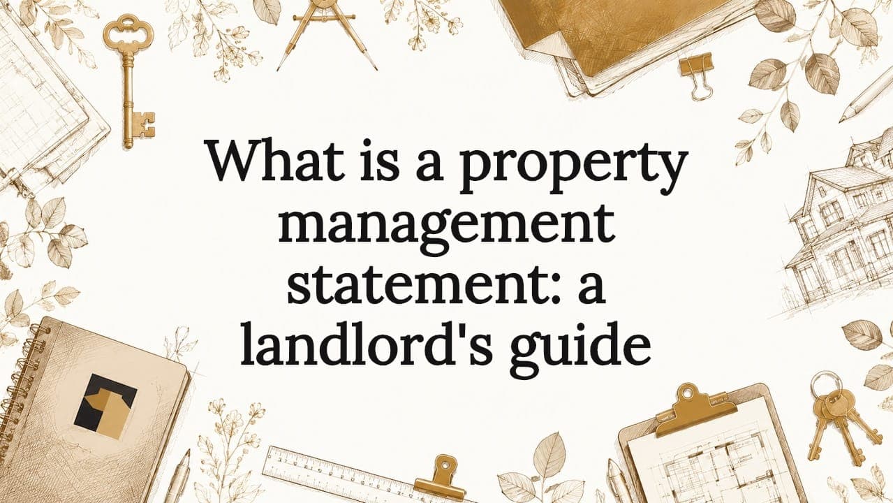 What is a property management statement: a landlord's guide