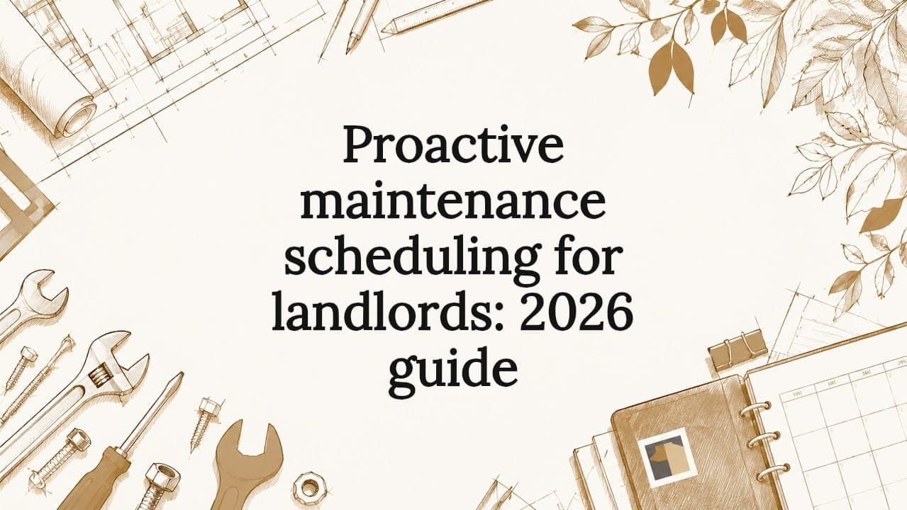 Proactive maintenance scheduling for landlords: 2026 guide