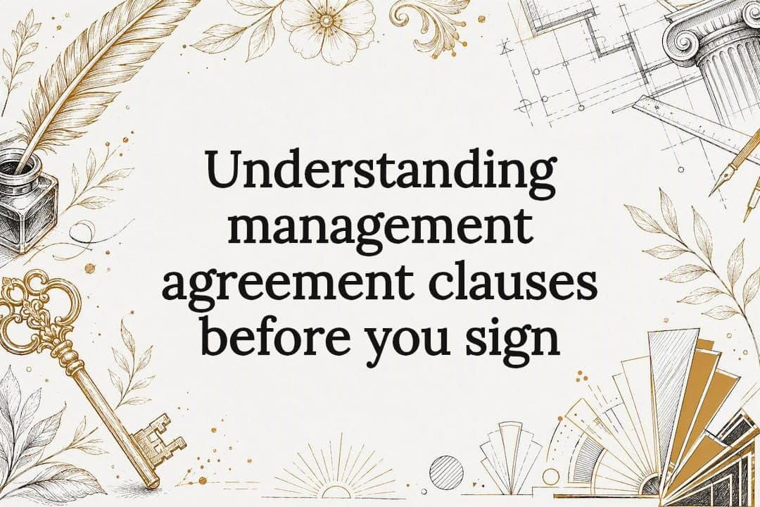 Understanding management agreement clauses before you sign