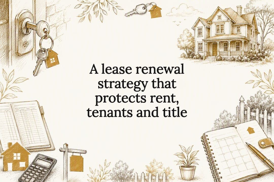 A lease renewal strategy that protects rent, tenants and title