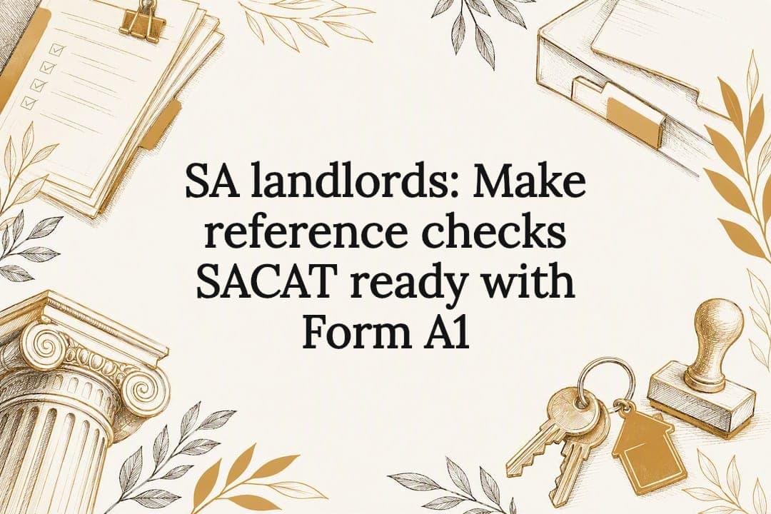 SA landlords: Make reference checks SACAT ready with Form A1