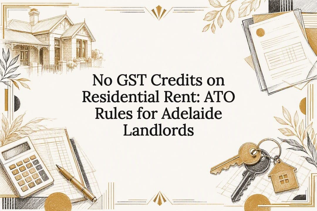 No GST Credits on Residential Rent: ATO Rules for Adelaide Landlords