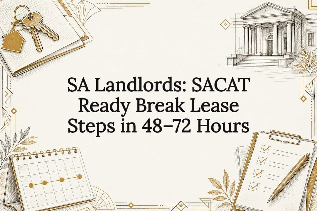 SA Landlords: SACAT Ready Break Lease Steps in 48–72 Hours