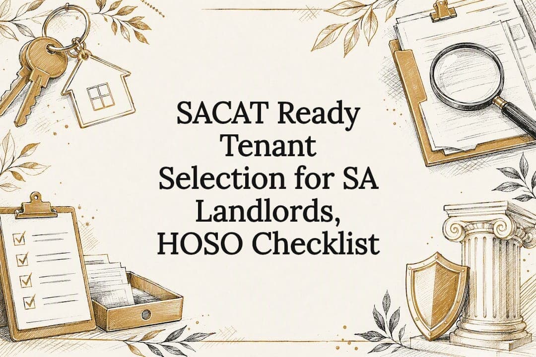 SACAT Ready Tenant Selection for SA Landlords, HOSO Checklist