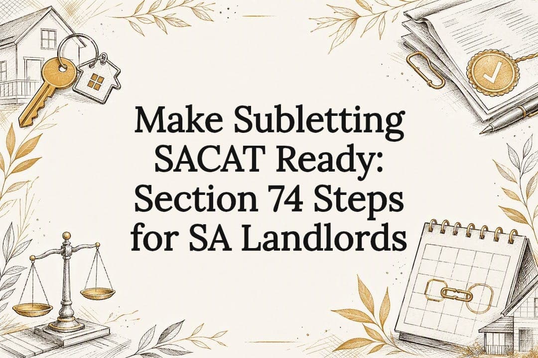 Make Subletting SACAT Ready: Section 74 Steps for SA Landlords