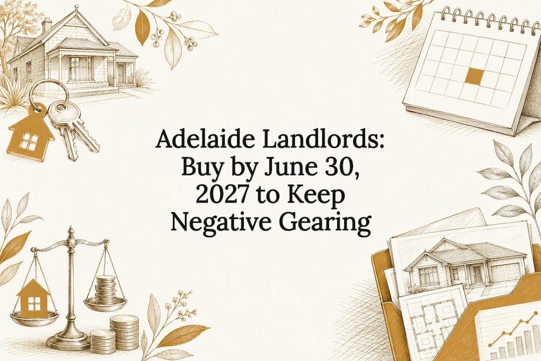 Adelaide Landlords: Buy by June 30, 2027 to Keep Negative Gearing