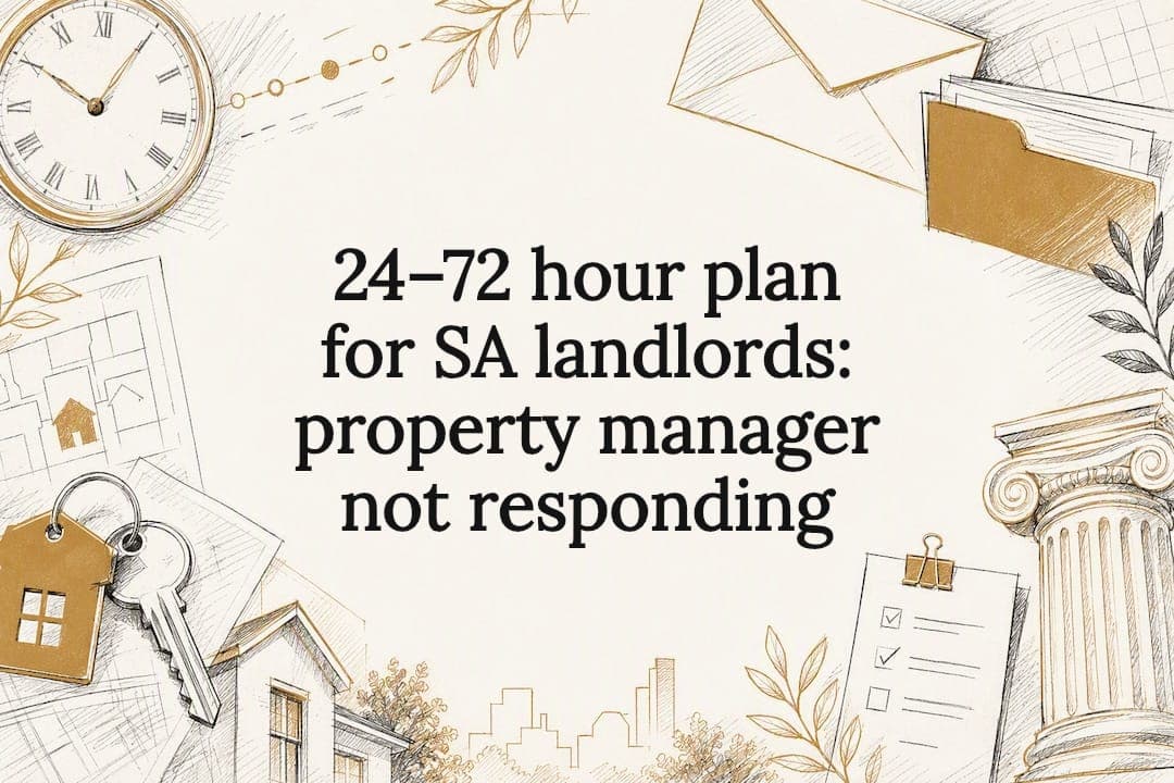 24–72 hour plan for SA landlords: property manager not responding